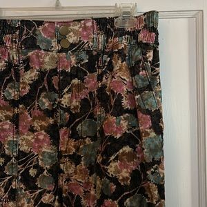 Anthropologie high waisted floral pants